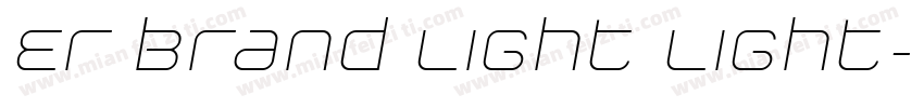 er brand light light字体转换